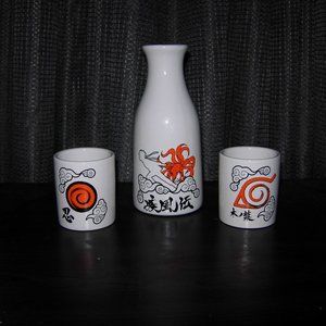 Naruto Shippuden 3 Piece Ceramic Sake Drinkware Set